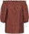 Kaffe Curve Neela Off-Shoulder Blouse Henna Brown - Bluze i tunike - 