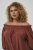Kaffe Curve Neela Off-Shoulder Blouse Henna Brown - Bluze i tunike - 