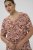 Kaffe Curve Ami Short Sleeve Blouse Printed Henna Brown - Bluze i tunike - 
