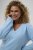Kaffe Curve Jilanda V-Neck Pullover Blue - Puloveri i pletivo - 