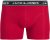 Jack & Jones Hector Solid Trunks 3-Pack Navy/Red/Grey - Bokserice - Muške Bokserice Veliki Brojevi