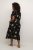Kaffe Curve Jenna Haljina Crna/Brown Flower uzorak - Haljine - 