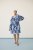 Kaffe Curve Aliana Dress Blue Flower Animal - Midi haljine - 