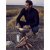 JP1880 Sweater Knitter with Zipper Black - Puloveri & Dukserice - Muške Puloveri & dukserice veliki brojevi