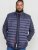 D555 WICKHAM 1 Puffer Gilet with Burgundy Lining Navy - Prsluci - Prsluci u velikim veličinama