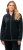 Ulla Popken Tulip Line Print Velour Zip Hoodie Black - Puloveri & dukserice - 