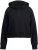 Ulla Popken Ribbed Inset Zip Collar Hoodie Black - Puloveri & dukserice - 