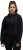 Ulla Popken Ribbed Inset Zip Collar Hoodie Black - Puloveri & dukserice - 