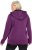 Ulla Popken Sweater Knit Fleece Hoodie Aubergine - Puloveri & dukserice - 