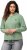 Ulla Popken Drawstring Hem Zip-Up Hoodie Light Green - Puloveri & dukserice - 