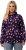 Ulla Popken Floral Print Drawstring Collar Hoodie Black - Puloveri & dukserice - 