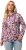 Ulla Popken Floral Print Drawstring Collar Hoodie Vanilla - Puloveri & dukserice - 