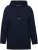 Ulla Popken Back Print Kangaroo Pocket Hoodie Navy - Puloveri & dukserice - 