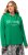 Ulla Popken City Name Graphic Hoodie Emerald Green - Puloveri & dukserice - 