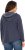 Ulla Popken Open Edged Long Sleeve V-Neck Hoodie Navy - Puloveri & dukserice - 