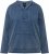 Ulla Popken Raw Hem Long Sleeve Hoodie Night Blue - Puloveri & dukserice - 