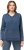 Ulla Popken Raw Hem Long Sleeve Hoodie Night Blue - Puloveri & dukserice - 