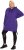 Ulla Popken Longline Lace Up Hoodie Purple - Puloveri & dukserice - 