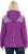 Ulla Popken Waffle Pique Contrast Color Hoodie Dark Purple - Puloveri & dukserice - 