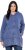 Ulla Popken Tiered Flounce Panel Zip Up Hoodie Atlantic Blue - Puloveri & dukserice - 