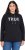 Ulla Popken TRUE Lettering Hoodie Black - Puloveri & dukserice - 