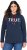 Ulla Popken TRUE Lettering Hoodie Navy Blue - Puloveri & dukserice - 