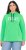 Ulla Popken TRUE Lettering Hoodie Mint Green - Puloveri & dukserice - 