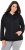 Ulla Popken Eyelet Embroidered Zip-Up Hoodie Black - Puloveri & dukserice - 