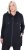 Ulla Popken Contrast Piping Zip-Up Hoodie Black - Puloveri & dukserice - 