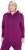 Ulla Popken Contrast Piping Zip-Up Hoodie Pink Berry - Puloveri & dukserice - 