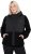 Ulla Popken Mixed Texture Hoodie Black - Puloveri & dukserice - 