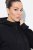 Ulla Popken Mix Fabric Reflective Trim Zip Hoodie Black - Puloveri & dukserice - Udobne dukserice, hoodice i pletenina