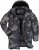 JP1880 Quilted Parka with Camouflage Drawstring Waist Black - Jakne - Muške Jakne Veliki Brojevi