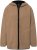 Ulla Popken Long Sleeve Hooded Teddy Jacket Putty - Jakne - 