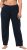 Ulla Popken Bootcut Elastic Waist Cotton French Terry Sport Pants Night Blue - Traperice & Hlače u Velikim Veličinama – Plus Size - 
