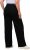 Ulla Popken Mary Fit Wide Leg Stretch Jeans Black - Traperice & Hlače u Velikim Veličinama – Plus Size - 