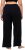Ulla Popken Wide Leg Smocked Waist Knit Pants Black - Traperice & Hlače u Velikim Veličinama – Plus Size - 