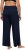 Ulla Popken Wide Leg Smocked Waist Knit Pants Night Blue - Traperice & Hlače u Velikim Veličinama – Plus Size - 
