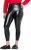 Ulla Popken Metallic Faux Leather Leggings Black - Traperice & Hlače u Velikim Veličinama – Plus Size - 