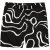 JP1880 Bermuda Shorts Soft Viscose All-over Print Black - Kratke hlače - Muške Kratke Hlače Veliki Brojevi 