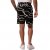 JP1880 Bermuda Shorts Soft Viscose All-over Print Black - Kratke hlače - Muške Kratke Hlače Veliki Brojevi 