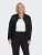 Only Carmakoma Robber Leather Jacket Black - Kožne jakne - 