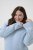 Kaffe Curve Jina Knit Pullover Powder Blue Melange - Pleteni puloveri - 