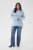Kaffe Curve Jina Knit Pullover Powder Blue Melange - Pleteni puloveri - 