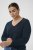 Kaffe Curve Lizzy Long Sleeve Pullover Midnight Marine - Pleteni puloveri - 
