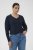 Kaffe Curve Lizzy Long Sleeve Pullover Midnight Marine - Pleteni puloveri - 