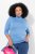 Ulla Popken Basic Long Sleeve Slim Fit Turtleneck Light Cornflower - Puloveri & dukserice - Udobne dukserice, hoodice i pletenina