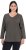 Ulla Popken Back To Basics V-Neck Relaxed Fit Cotton Tee Graphite Grey - Majice - 