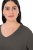 Ulla Popken Back To Basics V-Neck Relaxed Fit Cotton Tee Graphite Grey - Majice - Ženske majice kratkih rukava