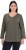 Ulla Popken Back To Basics V-Neck Relaxed Fit Cotton Tee Olive - Majice - 